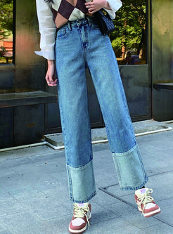 Womens Cowboy Cut Slim Fit Straight Cropped Jean