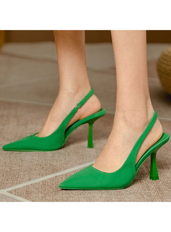 Women Pointed Toe Heeled Sandals