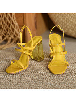 Women Strappy Chunky Heel Sandals