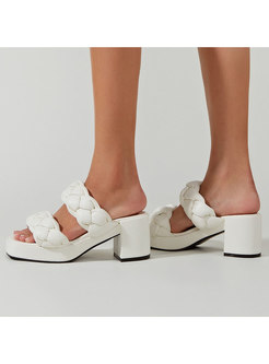 Women's Summer Slip on Heel Sandals