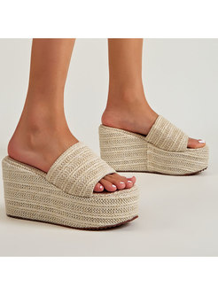 Women's Espadrille Platform Slip on Sandals
