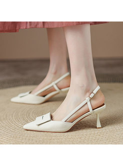 Women's Pointed Toe Ankle Strap Heeled Sandals