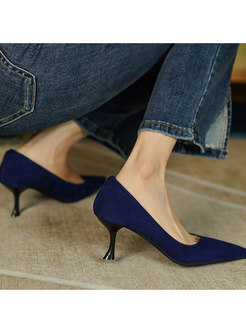 Women Slip On High Heels Shoes
