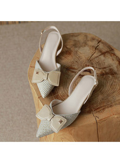 Women Summer Bow Flate Shoes
