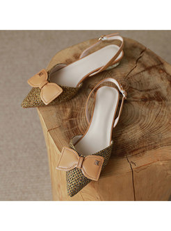 Women Summer Bow Flate Shoes