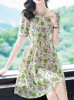 Floral Print Summer Mini Dress