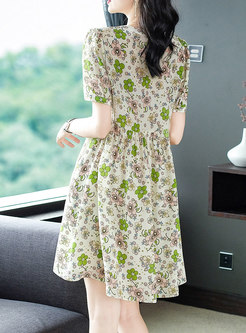 Floral Print Summer Mini Dress