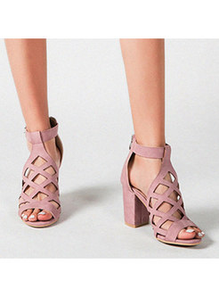 Women's Fashion Peep Toe Heeled Sandals