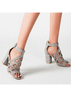 Women's Fashion Peep Toe Heeled Sandals