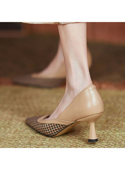 Women's Pointed Toe Low Heel Slip On Dress Shoes