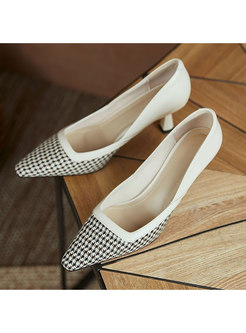 Women's Pointed Toe Low Heel Slip On Dress Shoes