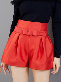 Women Fashion High Waisted Shorts With Pockets