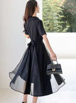 Black Cut Out Plus Size Blazer Dresses