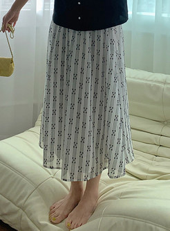 Summer High Waisted Print Long Skirts for Women