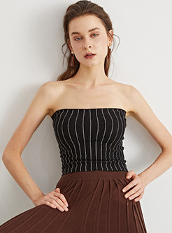 Women's Sexy Striped Bandeau Top