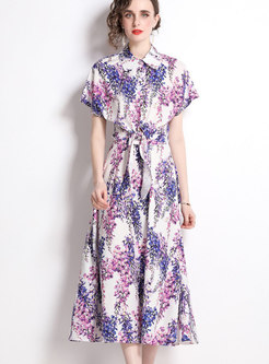 Summer Floral Fashion Dress Suit