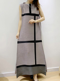 Elegant Patchwork Oversize Vest Dresses