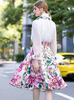 Very Fashion Floral Skirt Suit