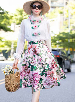 Very Fashion Floral Skirt Suit