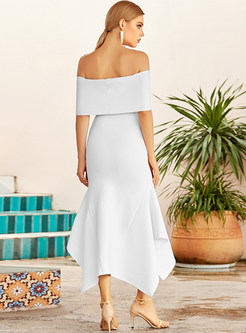 Sexy Off-The-Shoulder Asymmetrical Party Dresses