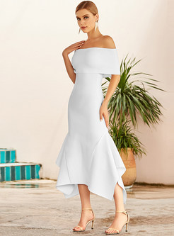 Sexy Off-The-Shoulder Asymmetrical Party Dresses