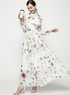 Summer Fashion Floral Print Maxi Dress