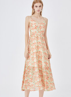 Sweet Allover Floral Print Slip Dresses