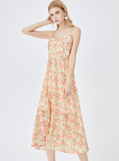 Sweet Allover Floral Print Slip Dresses