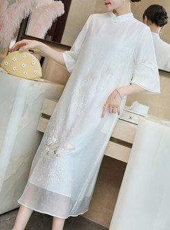 Summer Short Sleeve Oversize Casual Midi Dress