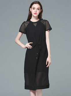 Casual Oversize Black Shift Dress