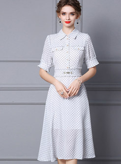 Elegant Short Sleeve Office Dress