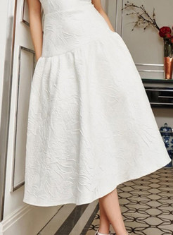 Fashion White Spaghetti Strap Formal Dresses
