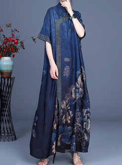 Ethnic Silk Plus Size Floral Dresses