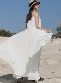 Beach Cotton Flutter Long Slip Dresses
