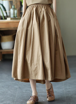 Summer Cotton Big Hem A-Line Skirts