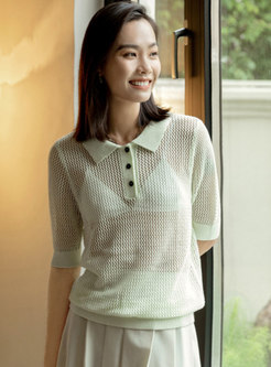 Women Short Sleeve Casual Knit Tops