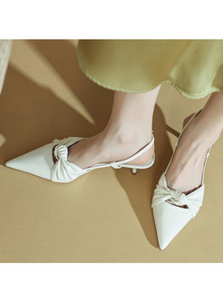 Stylish Knot Detail Pointed Heels