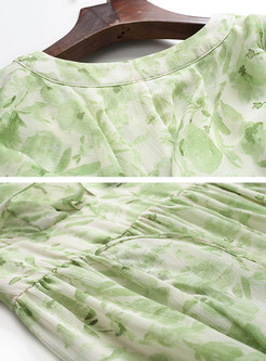 Flutter Sleeve Flutter Floral Print Summer Dresses