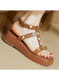 Casual Square Toe Sandals For Women