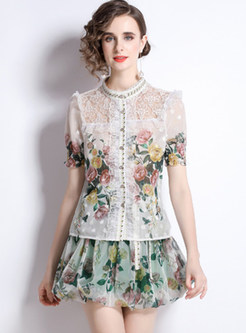 Topshop Premium Lace Skirt Suits