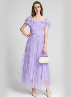Elegant Spaghetti Strap Lace Party Dresses
