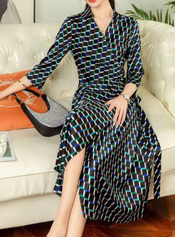 Premium Geometric Elegant Wrap Dresses