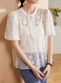 Women's Maiden Water Soluble Lace White Tops & Camisoles