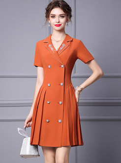 Fashion Double-Breasted Work Blazer Dresses