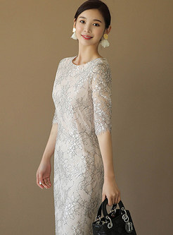 Commuter Water Soluble Lace Bodycon Dresses