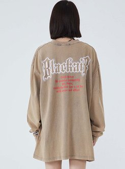 Vintage Long Sleeve Printed Casual Women's Sweatshirts