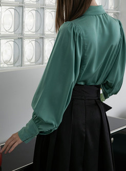 Office Oversize Butterfly Sleeve Ladies Blouses