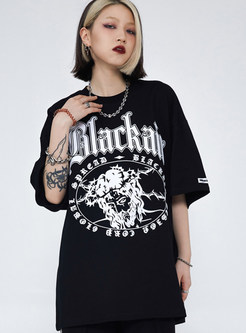 Vintage Street Oversize Pullovers Tops For Women