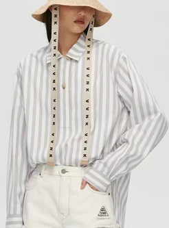 Classic Loose Striped Blouses For Women