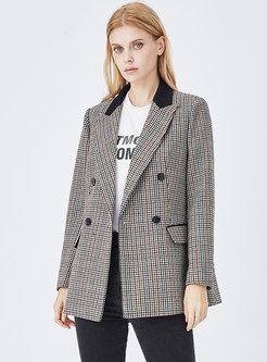 Business Casual Plaid Thick Women's Blazers